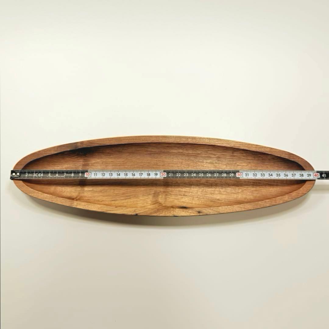 【ユタカ】木製プレート 舟形40cm& 木製ボウル 26cm