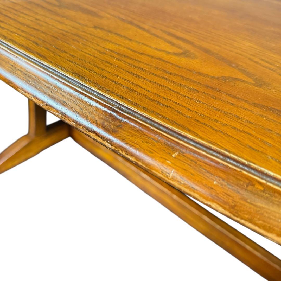 HR736 三越ブルージュ　籐　ラタン　ローテーブル　コーヒーテーブル