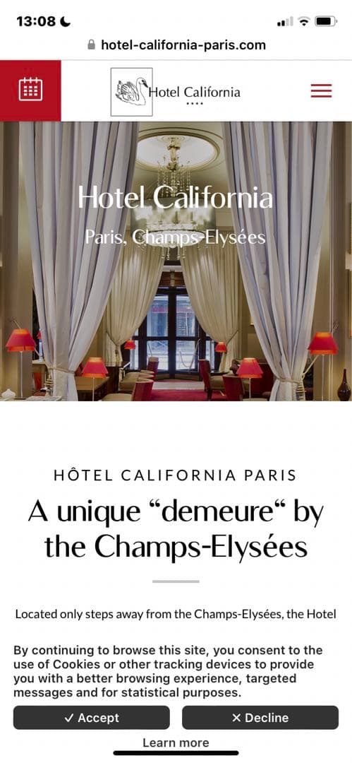 【PARISパリ】ホテルカリフォルニア　灰皿　cendrier