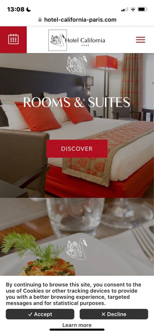 【PARISパリ】ホテルカリフォルニア　灰皿　cendrier