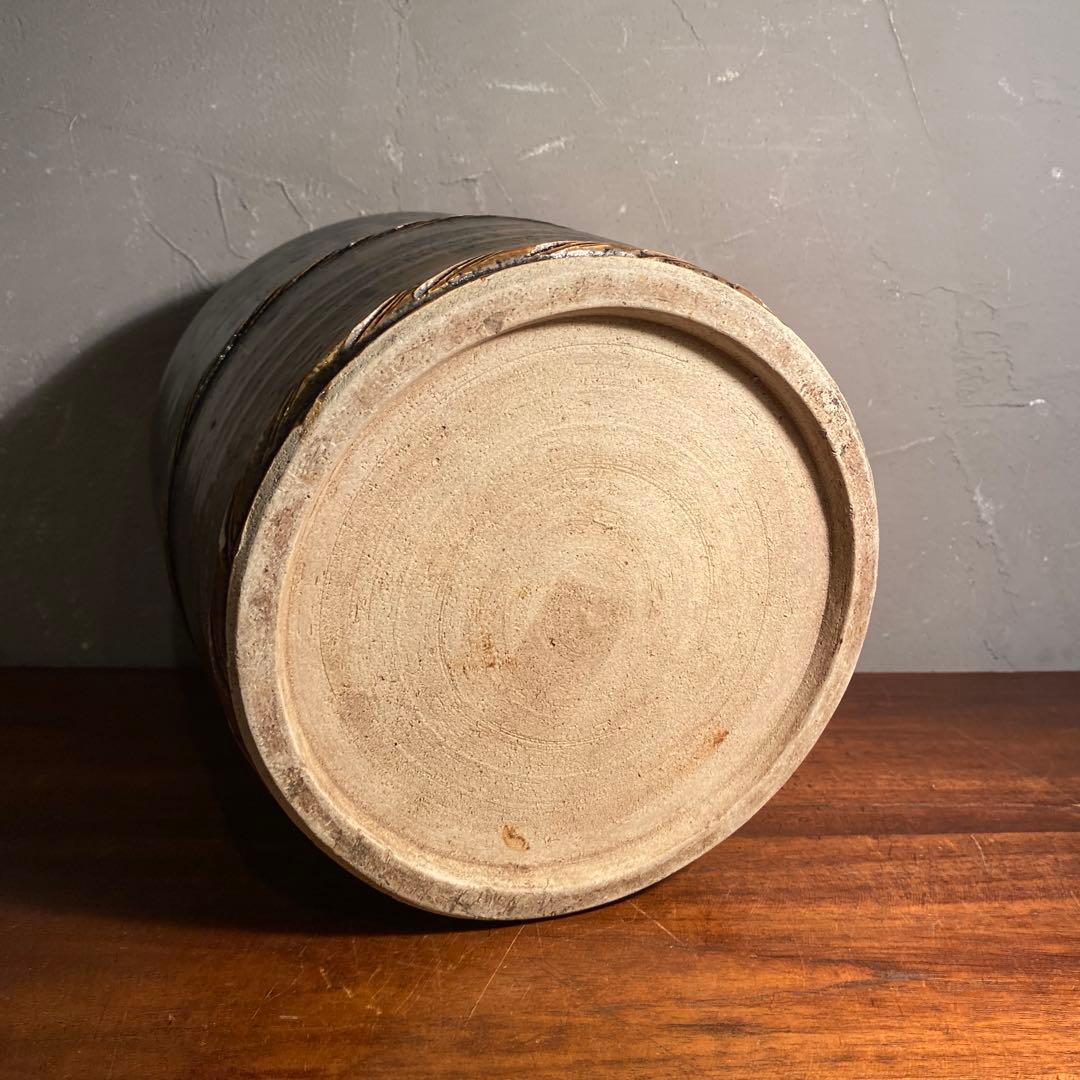 時代物 会津本郷焼 鰊鉢 焼き物 骨董品 古道具 花入 水盤 インテリア