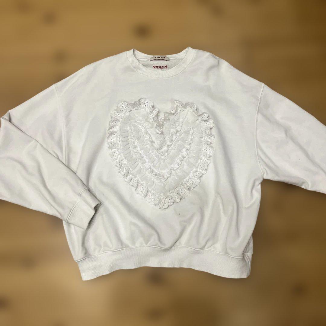 poppy スウェット　ハート