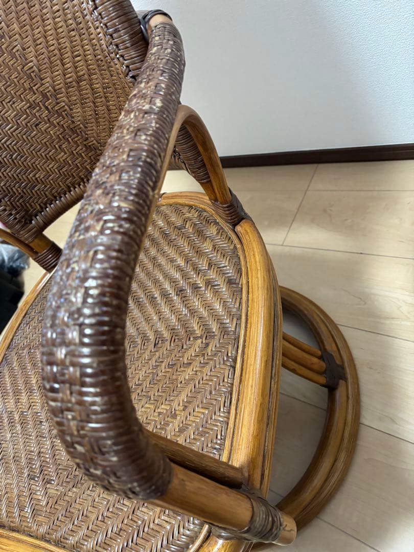風間 KAZAMA アームチェア 回転椅子 籐家具 ラタン家具