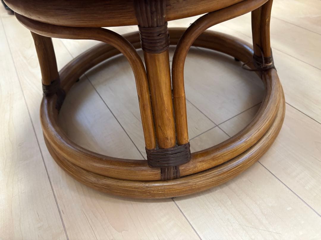 風間 KAZAMA アームチェア 回転椅子 籐家具 ラタン家具