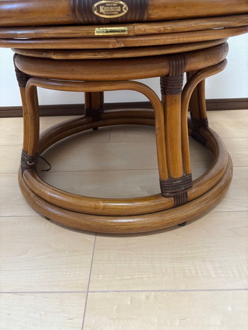 風間 KAZAMA アームチェア 回転椅子 籐家具 ラタン家具