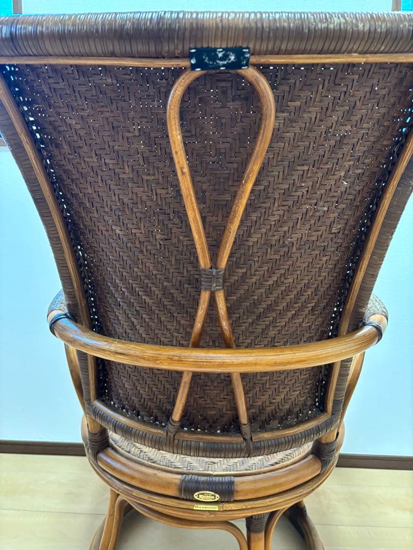 風間 KAZAMA アームチェア 回転椅子 籐家具 ラタン家具