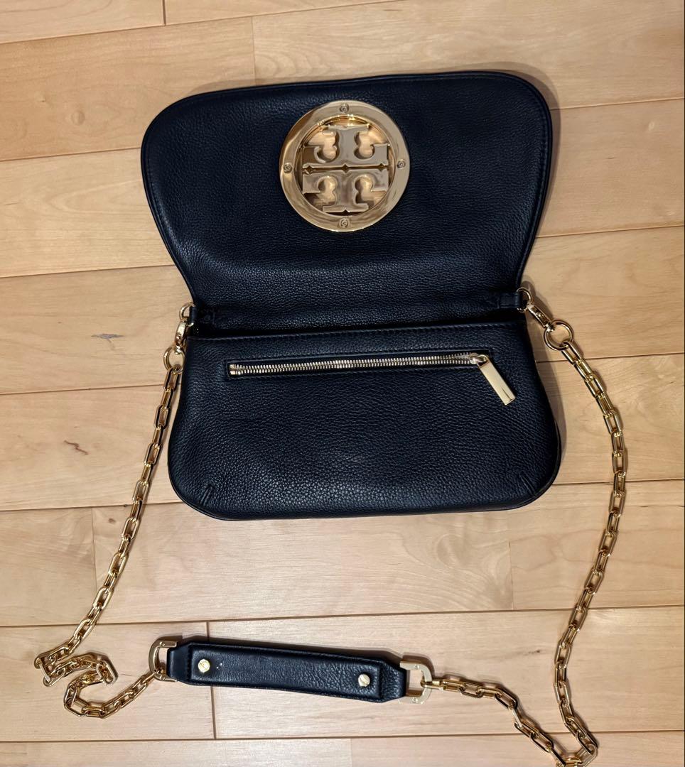 Tory Burch ブラックレザーショルダーバッグ