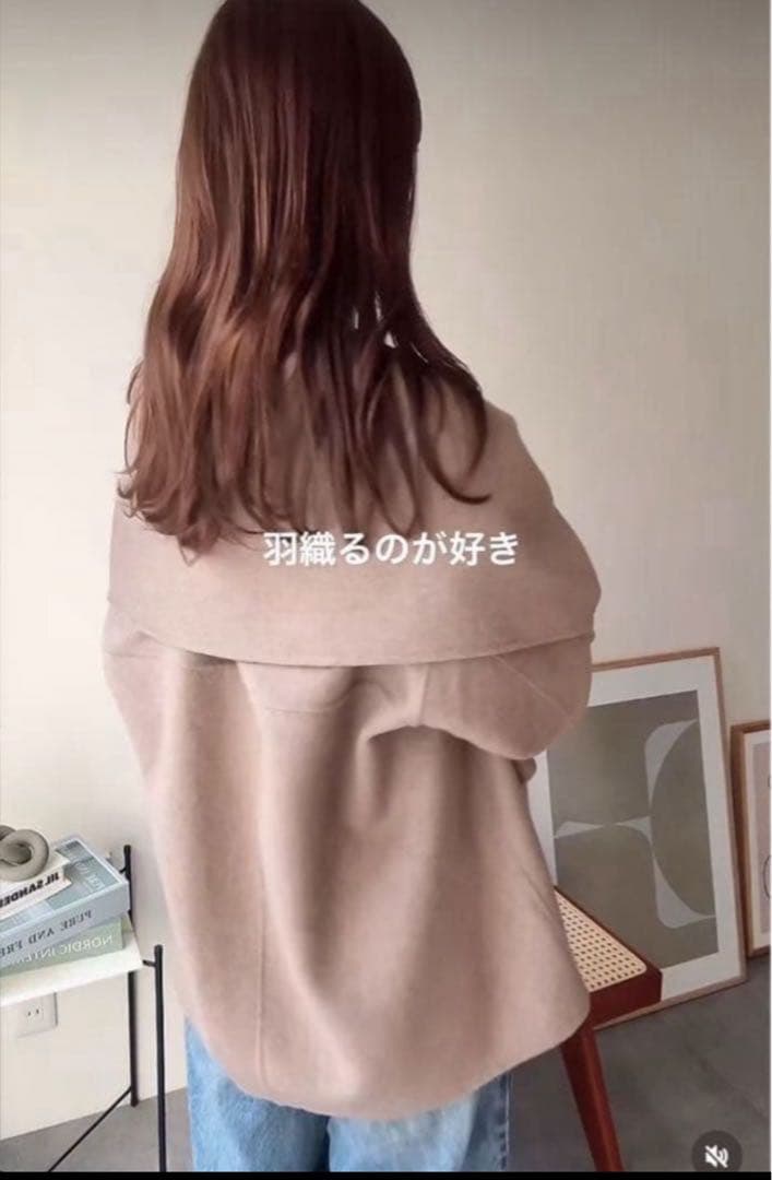 【完売品】ZARA ウールショートスカーフコート XSサイズ 新品タグつき