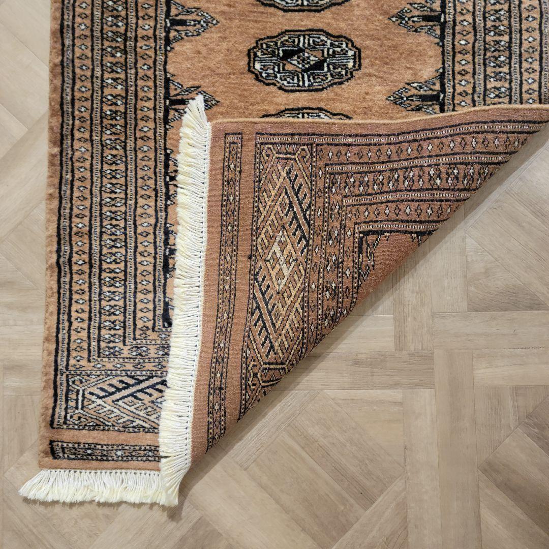 90X65cmパキスタン手織りマット(690)ギャッベ・ペルシャ・玄関・じゅうた