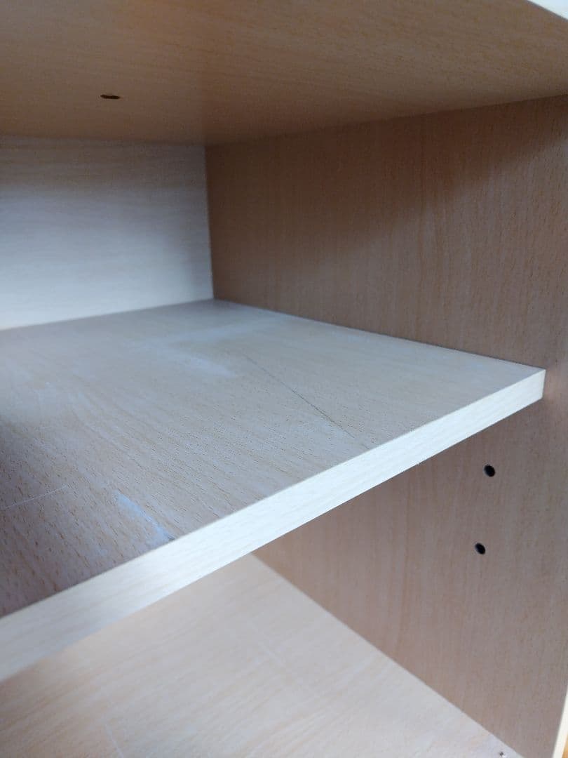 ベルメゾン　木製オープンシェルフ　棚板・引き出し付き