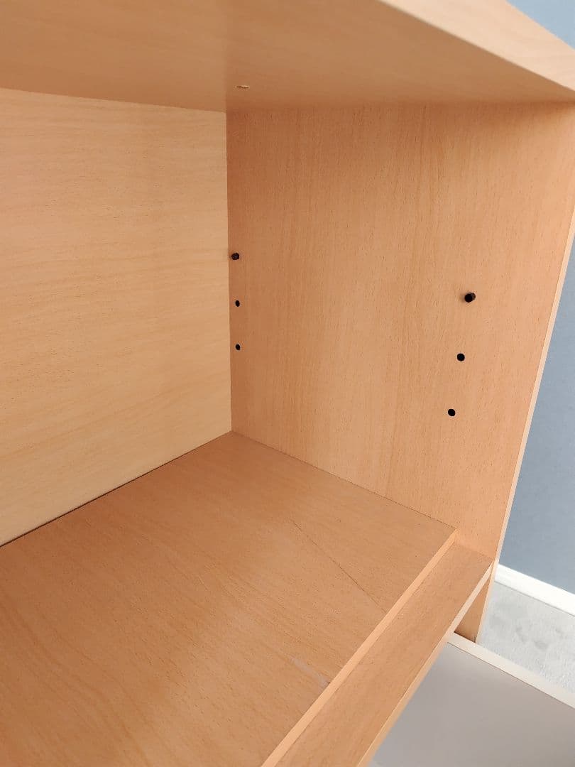 ベルメゾン　木製オープンシェルフ　棚板・引き出し付き