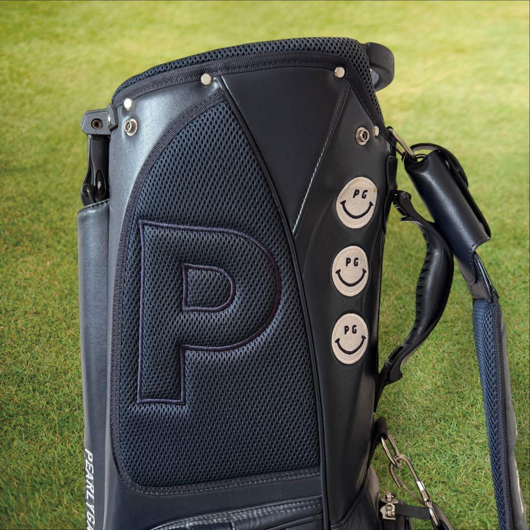 パーリーゲイツ　キャディ バッグ　ショルダー式　スタンド式　軽量　紺　ネイビー