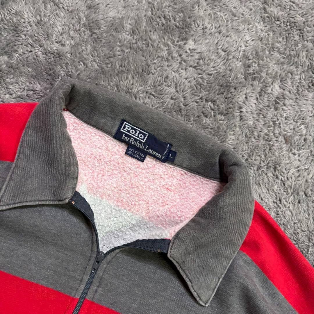 美品【90s】 Polo by Ralph Lauren ハーフジップ ボーダー