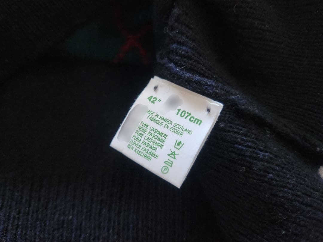 トップス 80s Johnstons of ELGIN Pure Cashmere 42