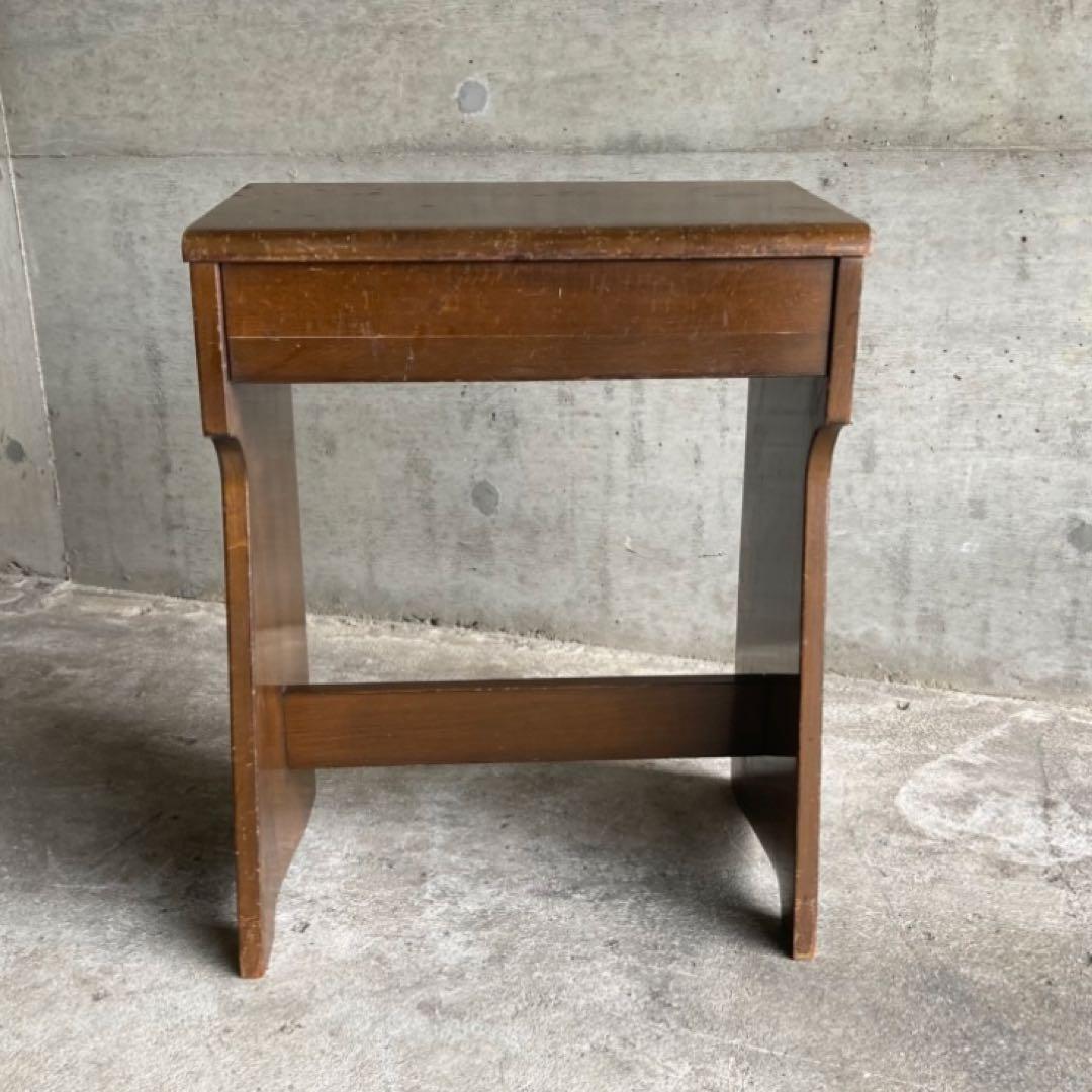古いスツール チェア 椅子 ピアノ ミシン 台 木製 家具 レトロ ヴィンテージ