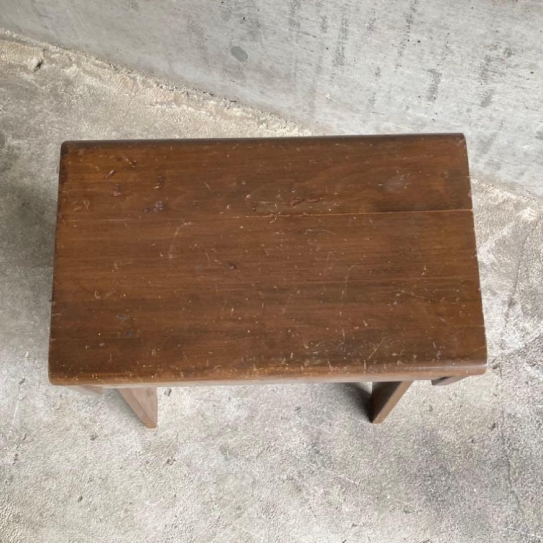 古いスツール チェア 椅子 ピアノ ミシン 台 木製 家具 レトロ ヴィンテージ