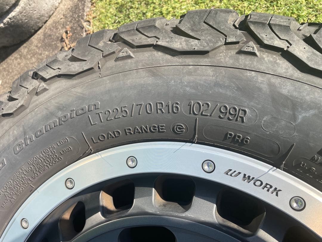 送料込み WORK T-GRABIC BF Goodrich 225/70R16