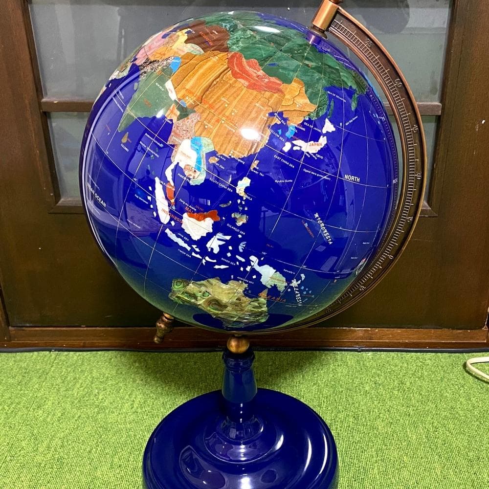 高さ65cm 天然石 地球儀