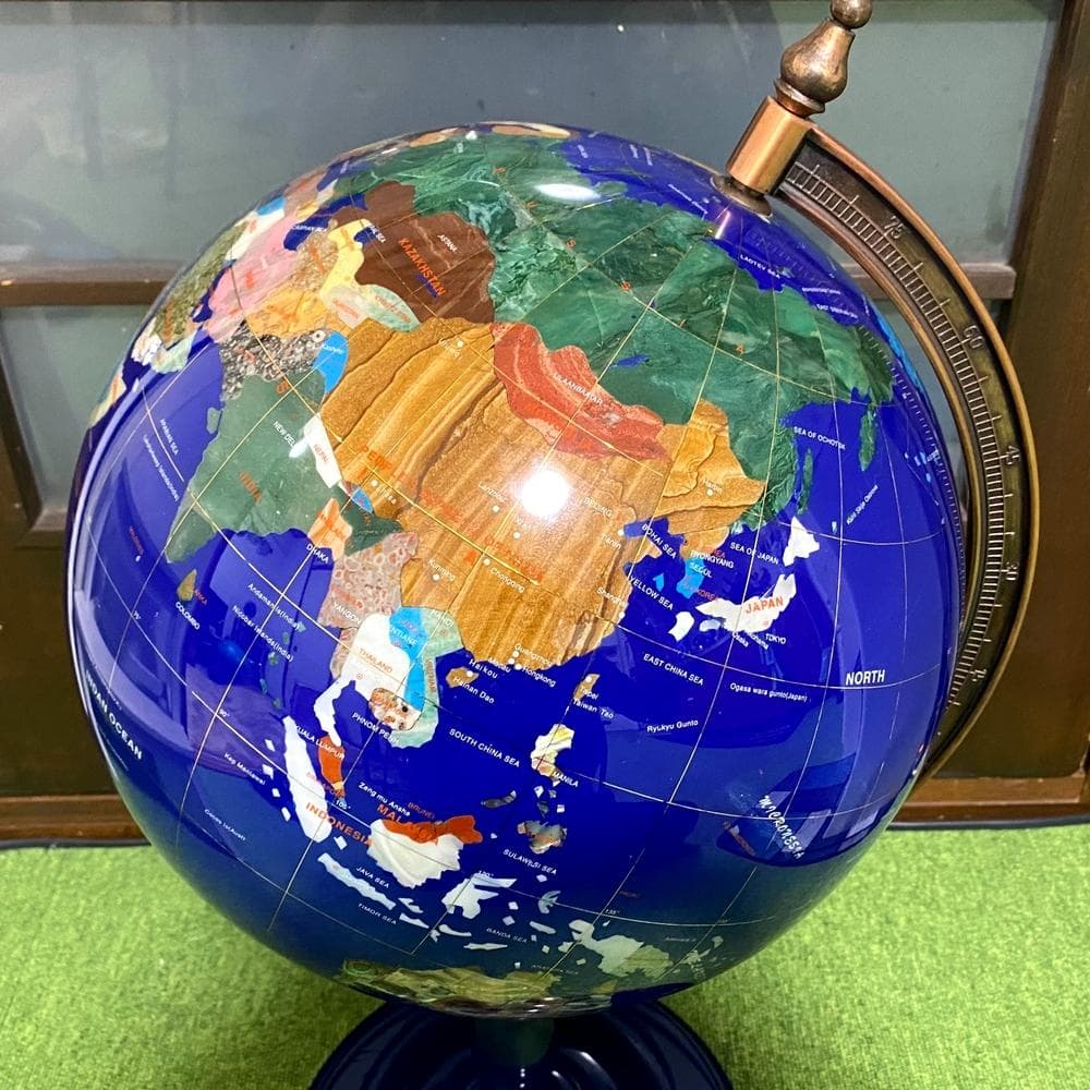 高さ65cm 天然石 地球儀