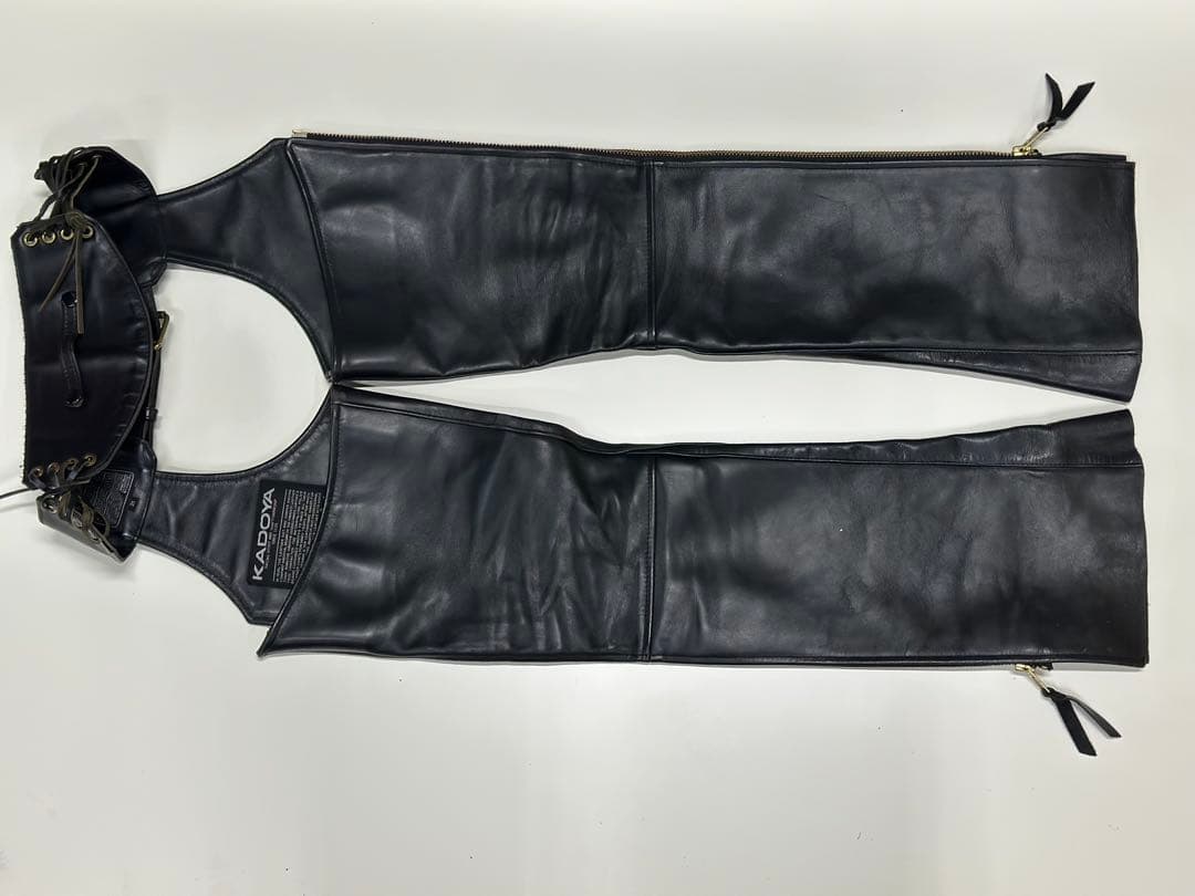 KADOYA CHAPS / ブラック　カドヤ/チャップスレザー黒　ジッパー付き
