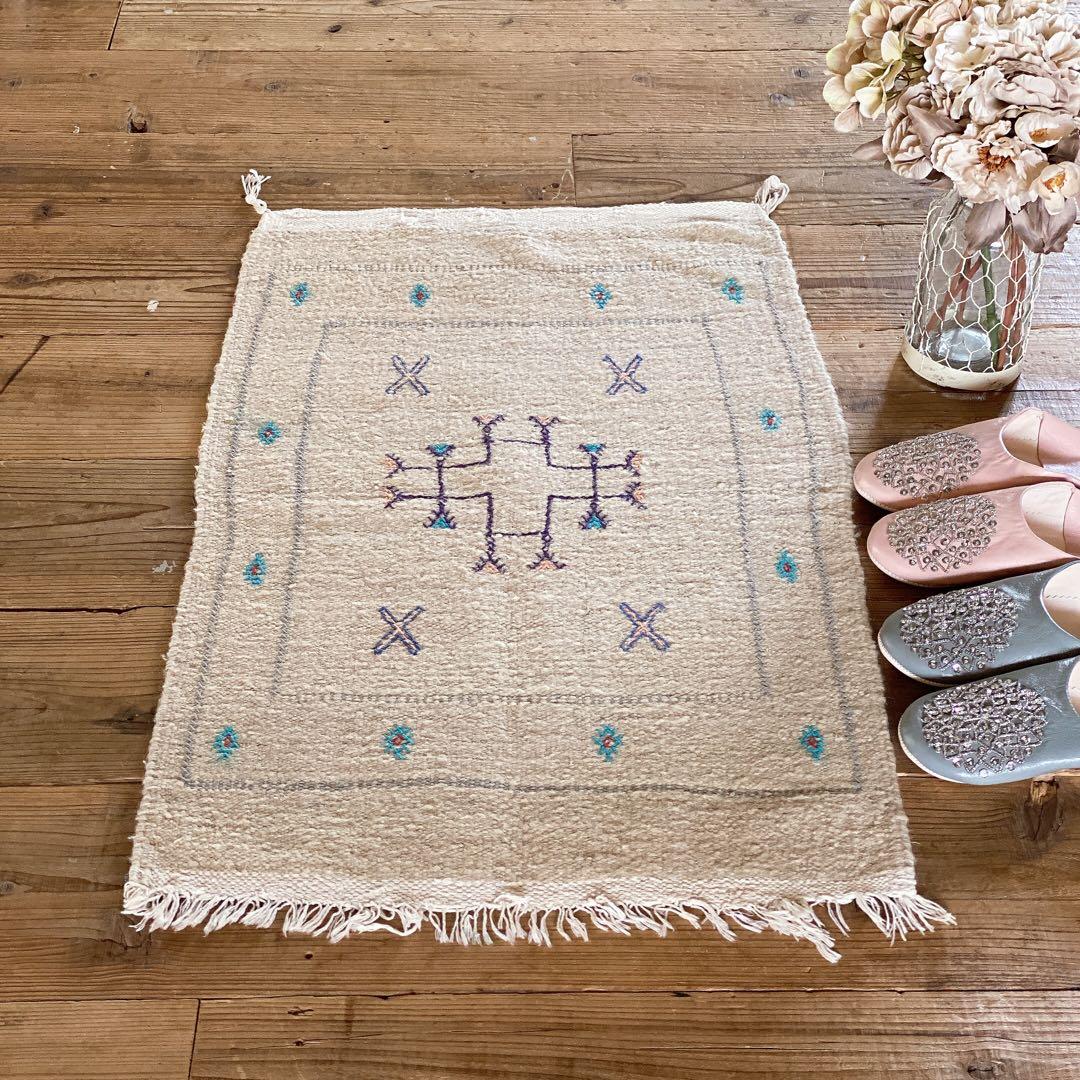 モロッコ ウール キリム ラグ 約54〜57×95cm