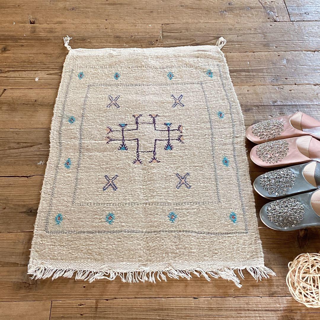 モロッコ ウール キリム ラグ 約54〜57×95cm