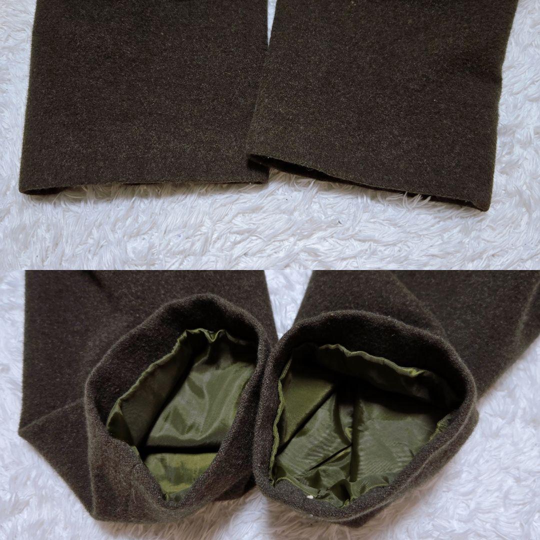 【キース】 ダッフルコート ロングコート ウールコートフード付き カーキ 深緑