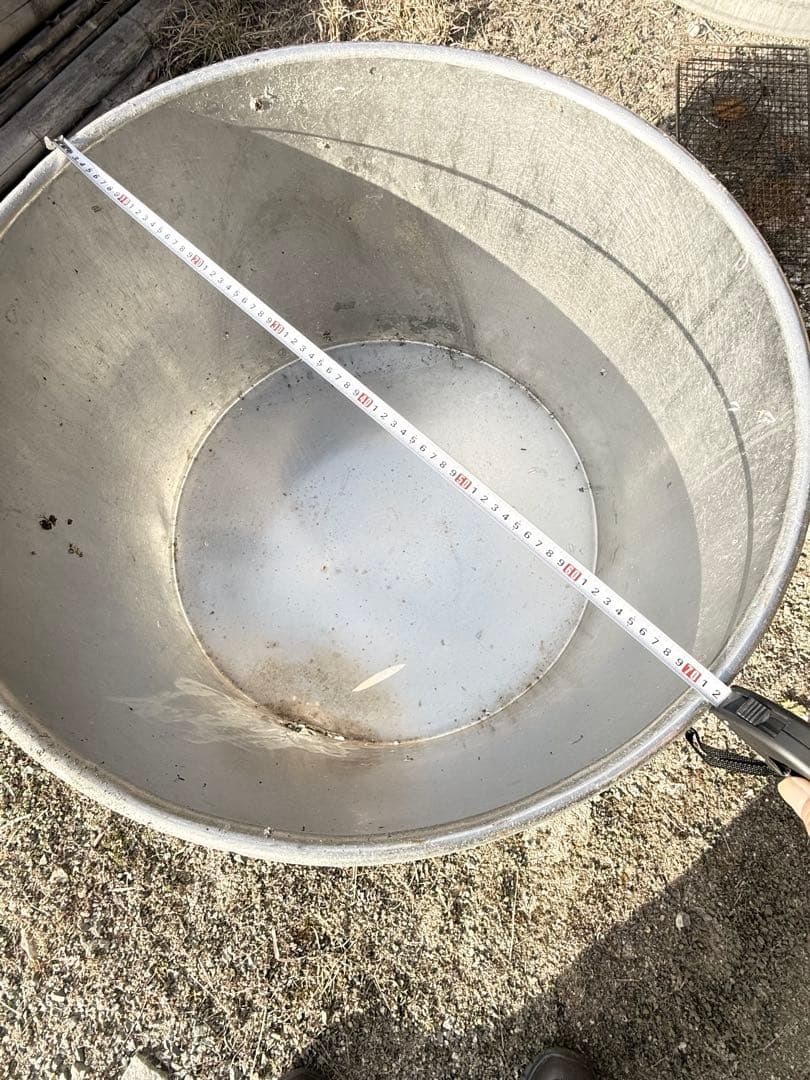 ステンレス製 寸胴丸型大型鍋 排水穴付き（業務用調理、染色等）【たのメル便】