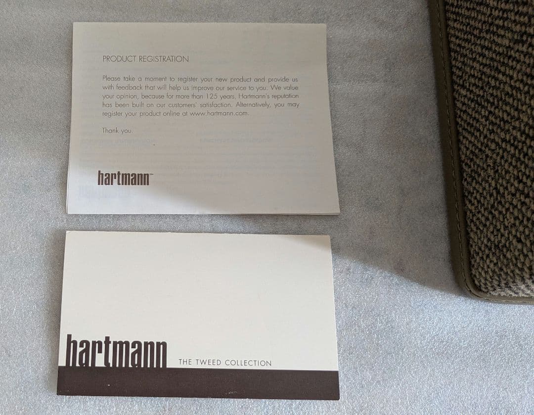 Hartmann　コスメティックケース　メイクボックス　ツイード