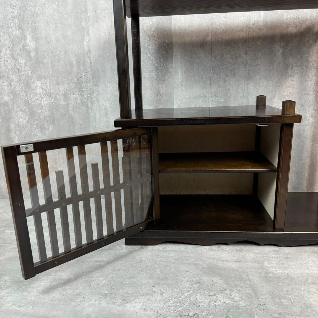 茶箪笥 違い棚 昭和レトロ 木工家具 インテリア 和室 茶室