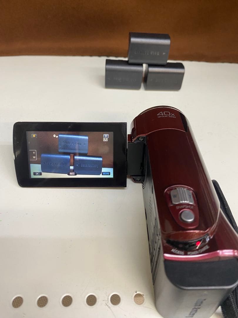 動作確認済★JVC Everio エブリオ GZ-HM460-R⭐︎バッテリー4個