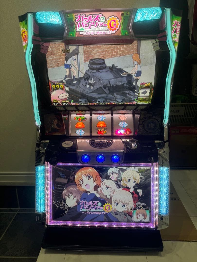 ガールズ＆パンツァー G 不要機付き 実機 パチスロ 家庭用電源