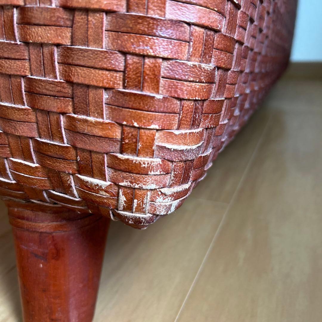 【希少】日本フクラのひとりがけソファー　マロニー　本革　モダン家具HUKLA