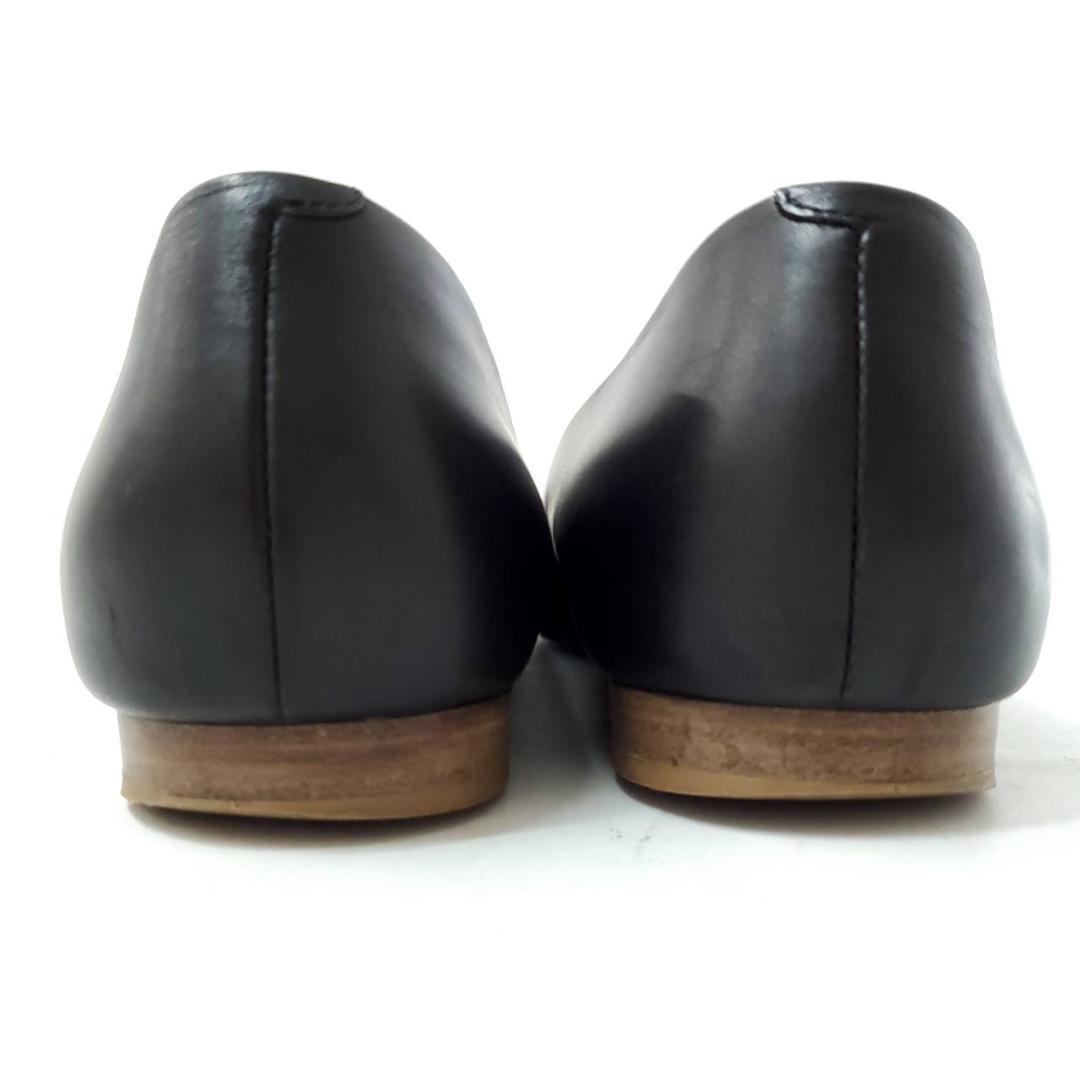 美　ペリーコ　アネッリフィッビア　ポインテッドトゥフラットパンプス　黒　25.5