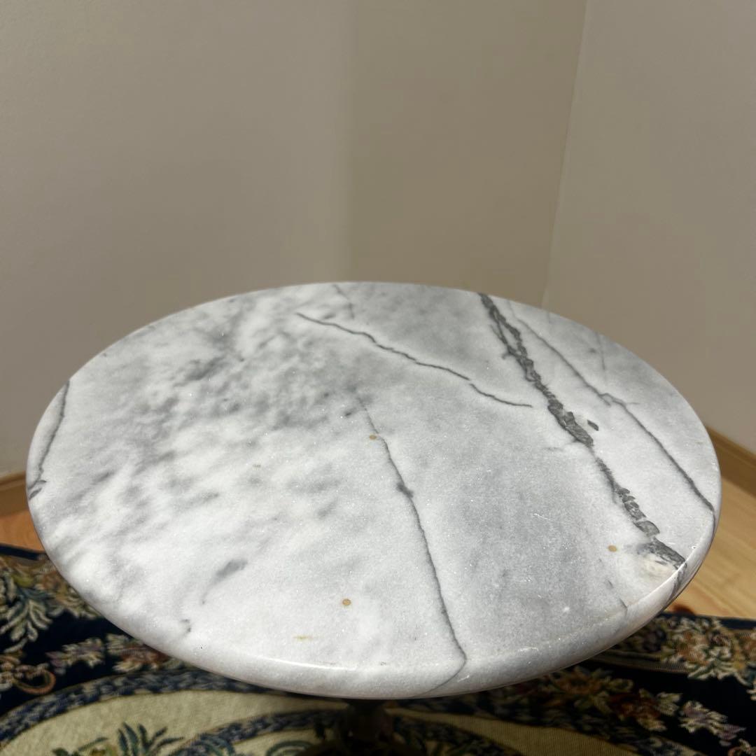 カフェテーブル　アンティーク　大理石　サイドテーブル