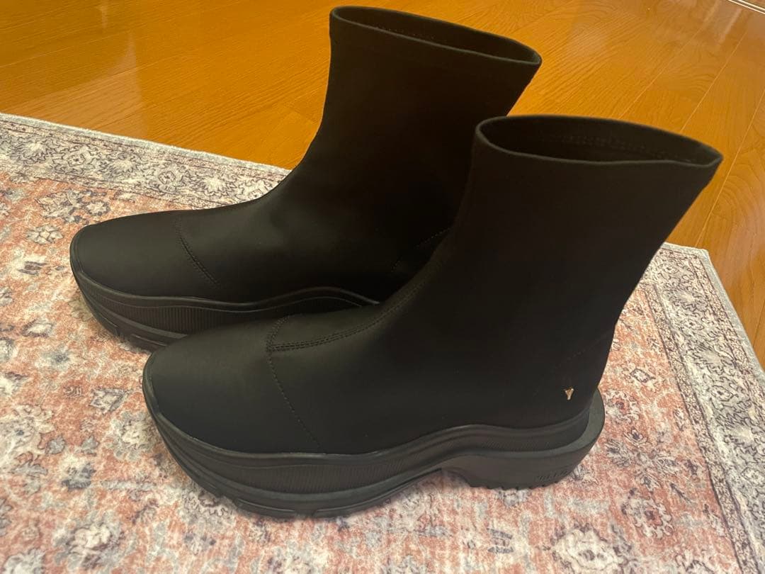 YELLO スニーカーショートブーツ　シングル　Lサイズ　ブラック