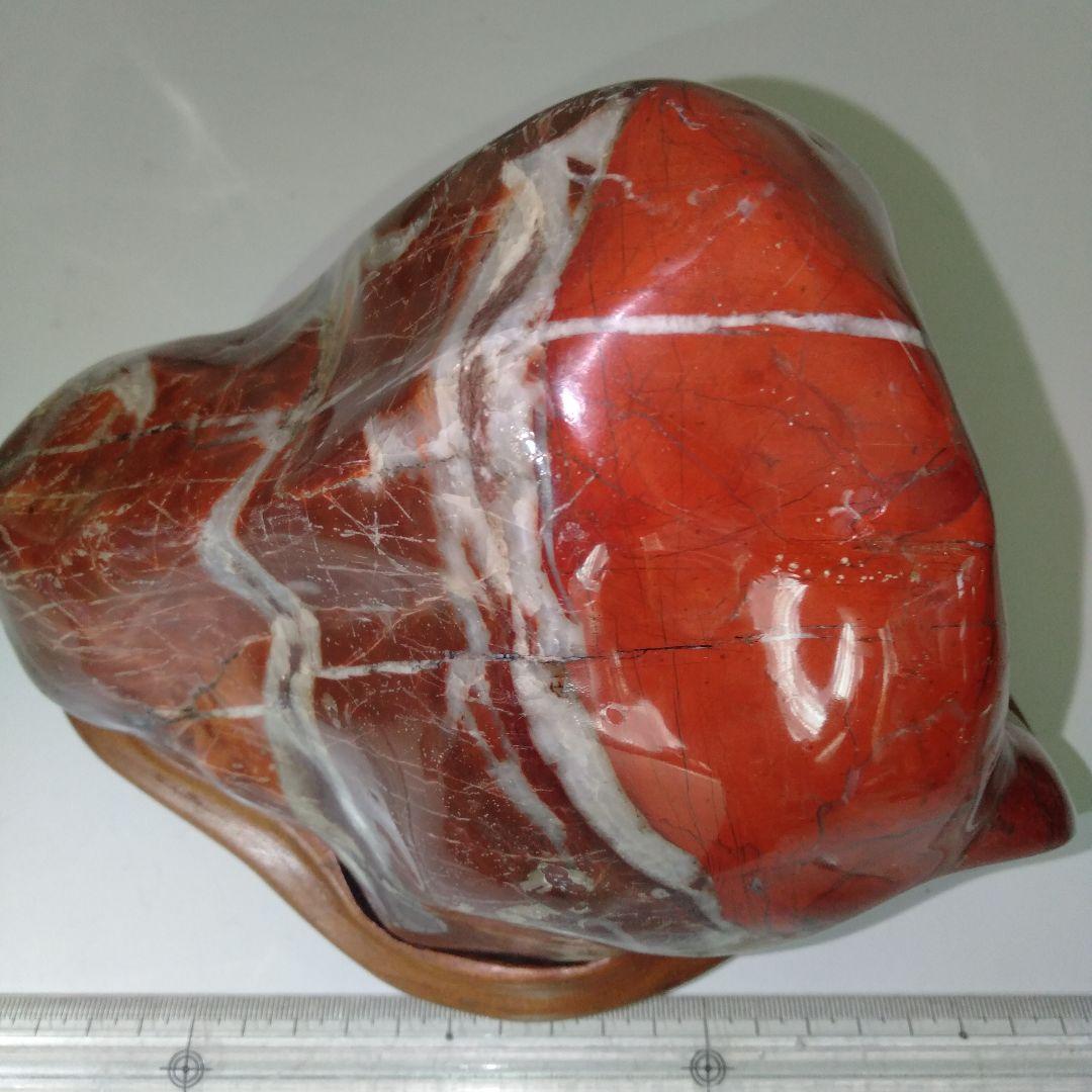 赤玉石　赤石　徳島県産　ジャスパー　　 台付き１個