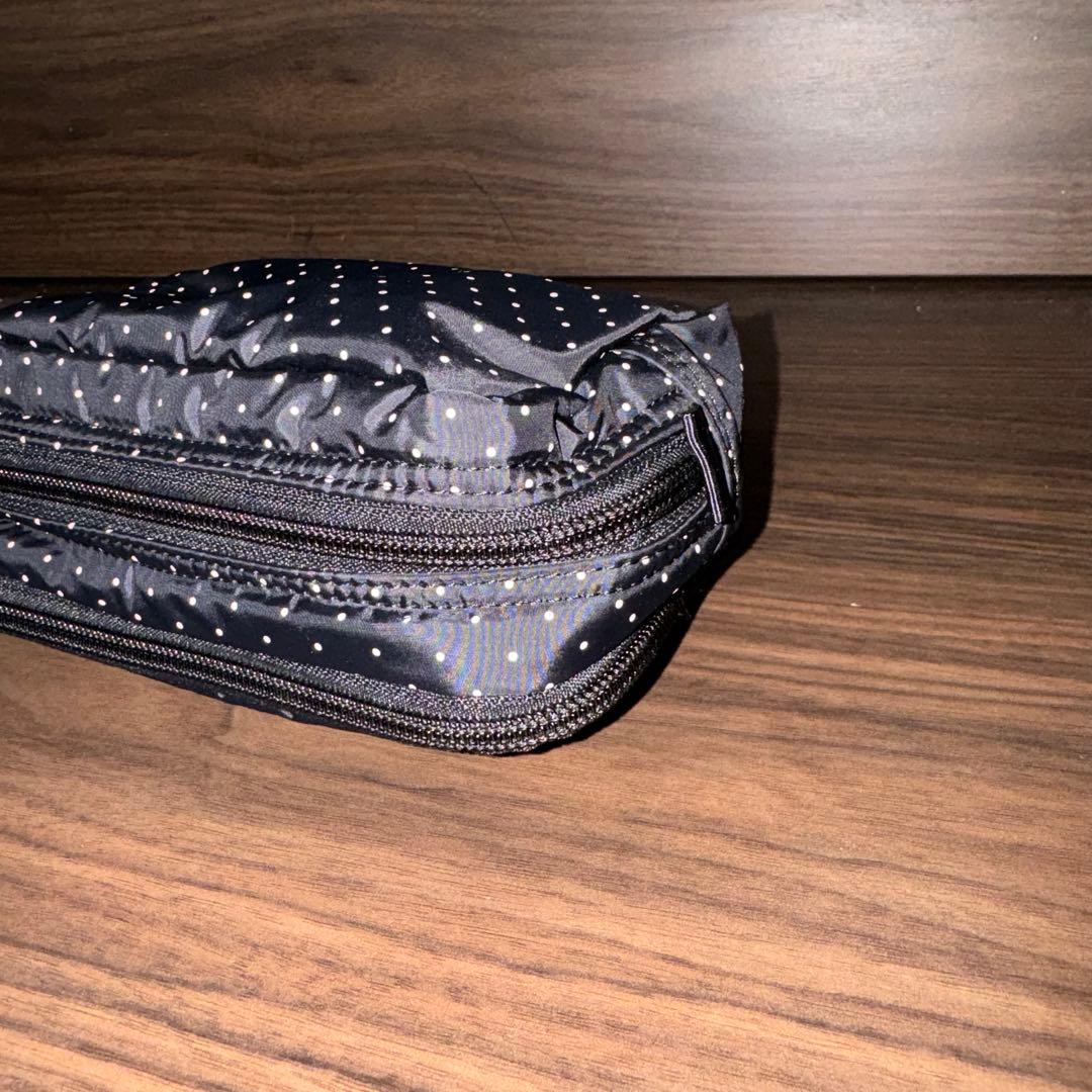 未使用 長期保管品 レア ヘッドポーター ポーチ ブラック ドット