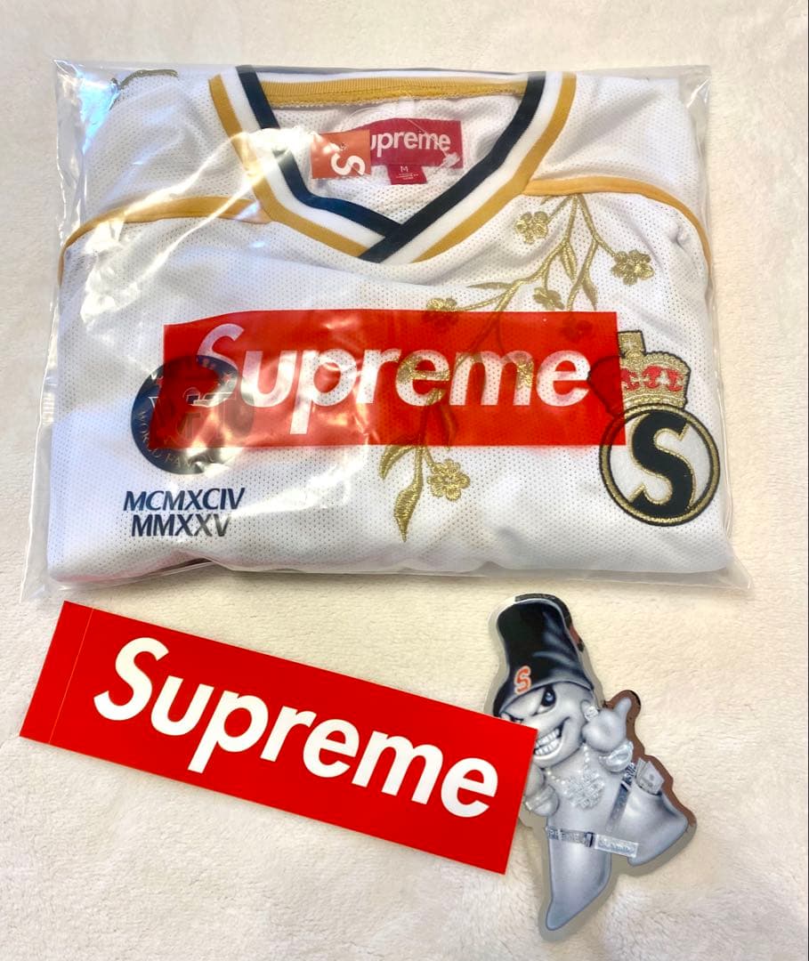 Floral Soccer Jersey Supreme Mサイズ　白