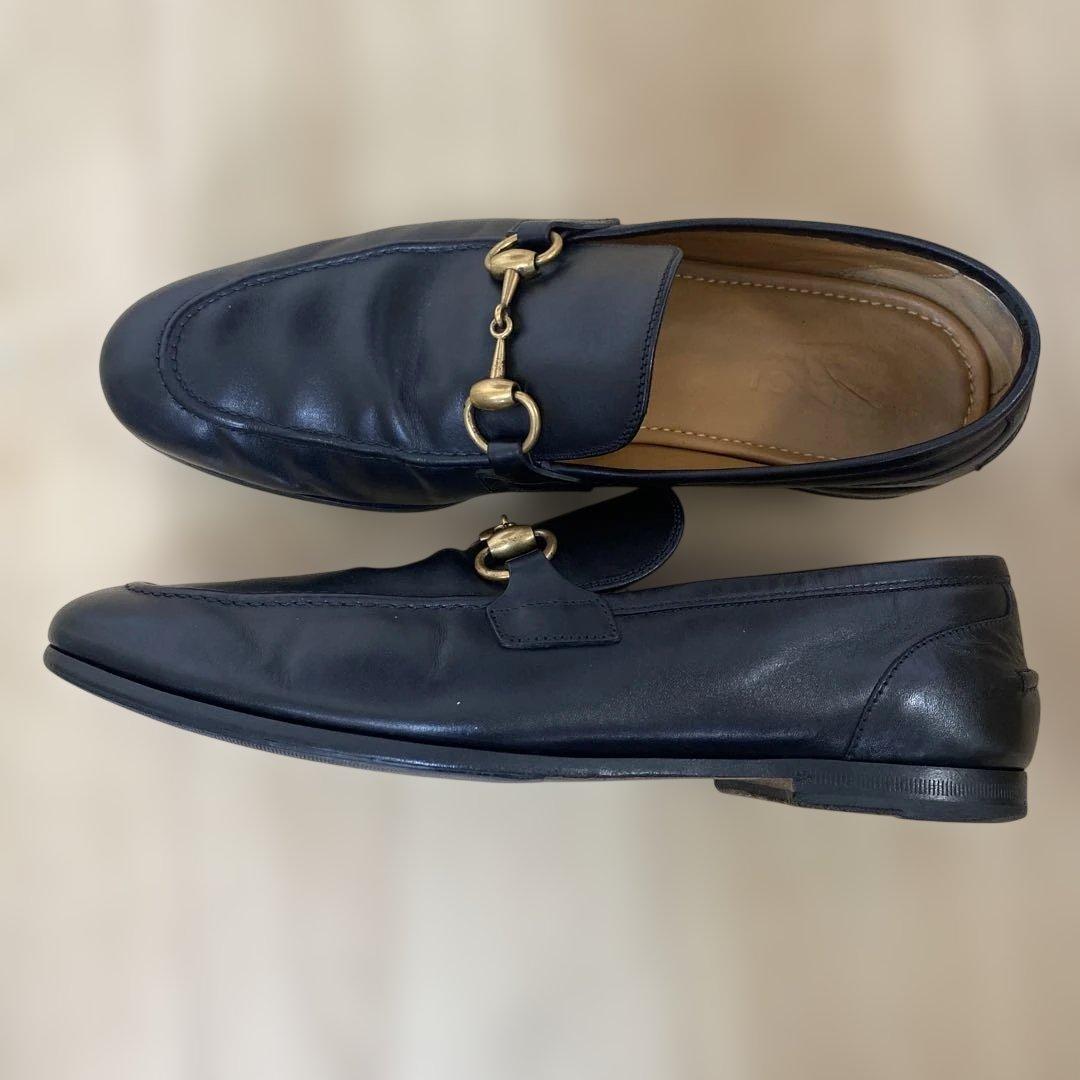 GUCCI ブラック　ヨルダーンホースビットローファー　6