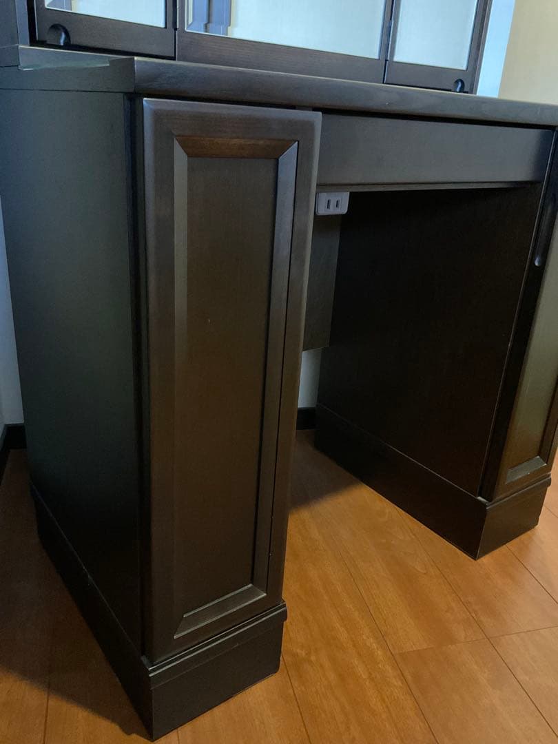 カリモク 三面鏡 鏡台 ドレッサー 収納多 送料込/たのめる便