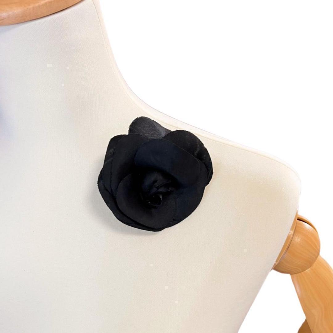 CHANEL シャネル コサージュ ブラック カメリア アクセサリー 箱付