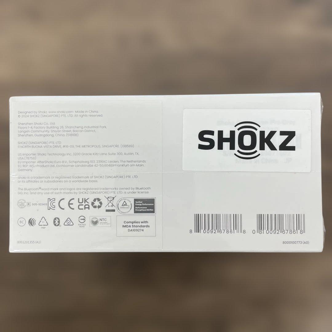 261352 Shokz OpenSwim Pro骨伝導イヤホン 水泳用グレー