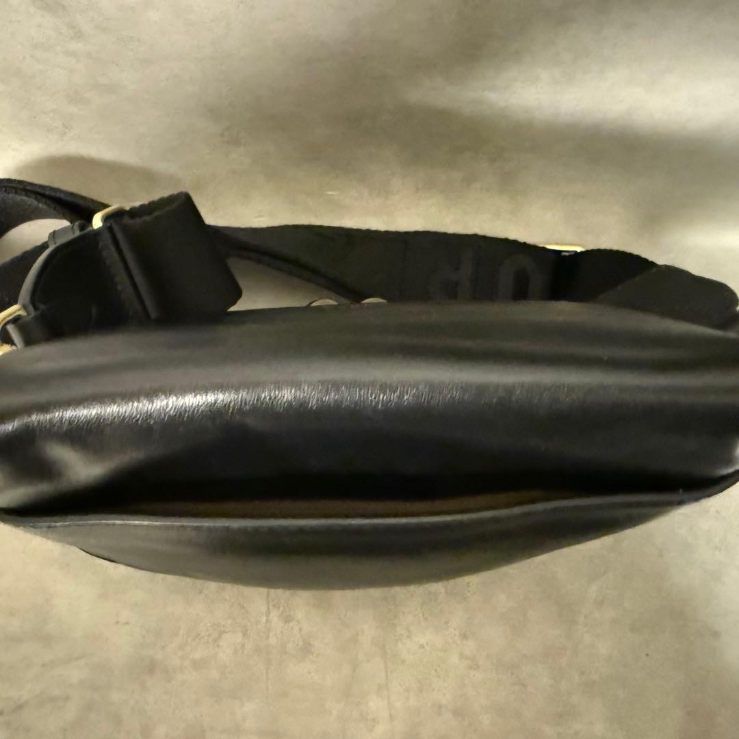 美品 現行　フルラ ポルタジョイア ブラックレザー ショルダー・斜め掛けバック