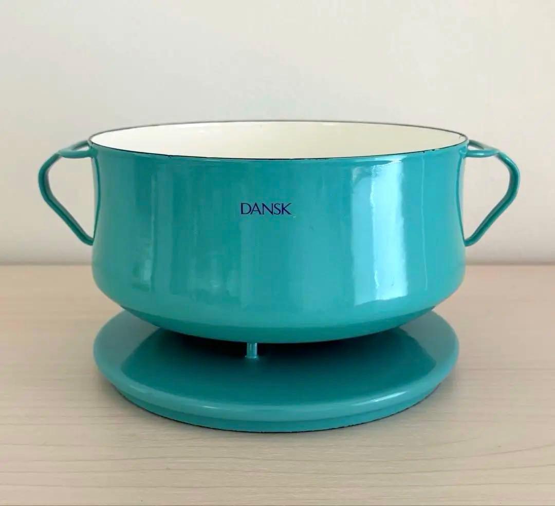 【未使用】DANSK/ダンスク 両手鍋 23cm ターコイズ