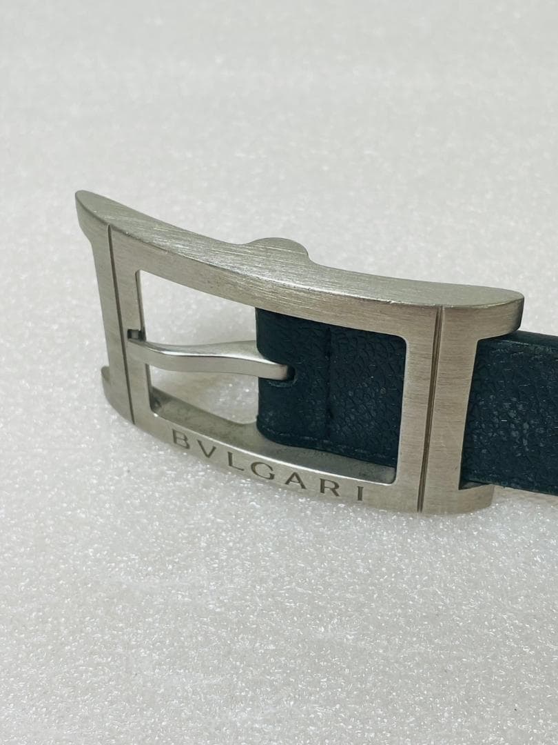 ★☆良品★☆BVLGARI　ブルガリ　レザーベルト　ブラック　黒