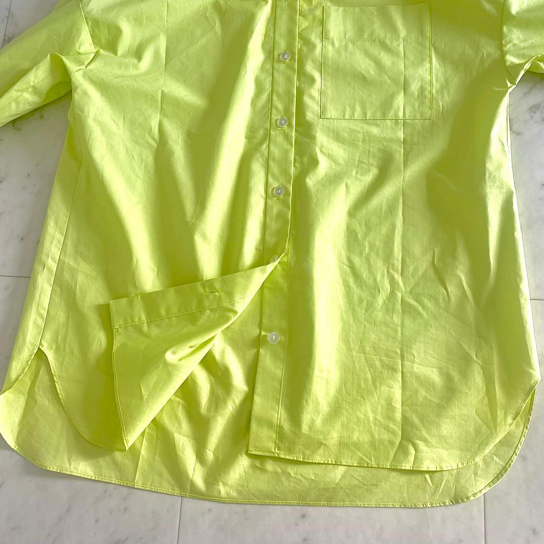 新品タグ付き エンフォルド ENFOLD 25AW フリルカラーシャツ ライム