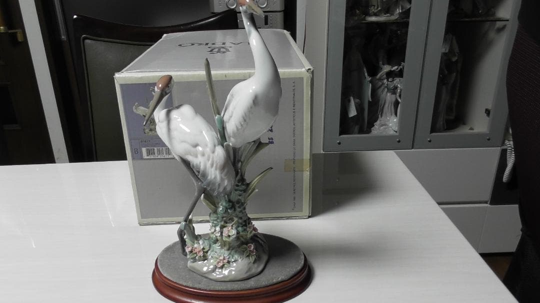 LLADRO　リヤドロ【求愛（２羽の鶴）台座付】値下　リアドロ　インテリＬ318