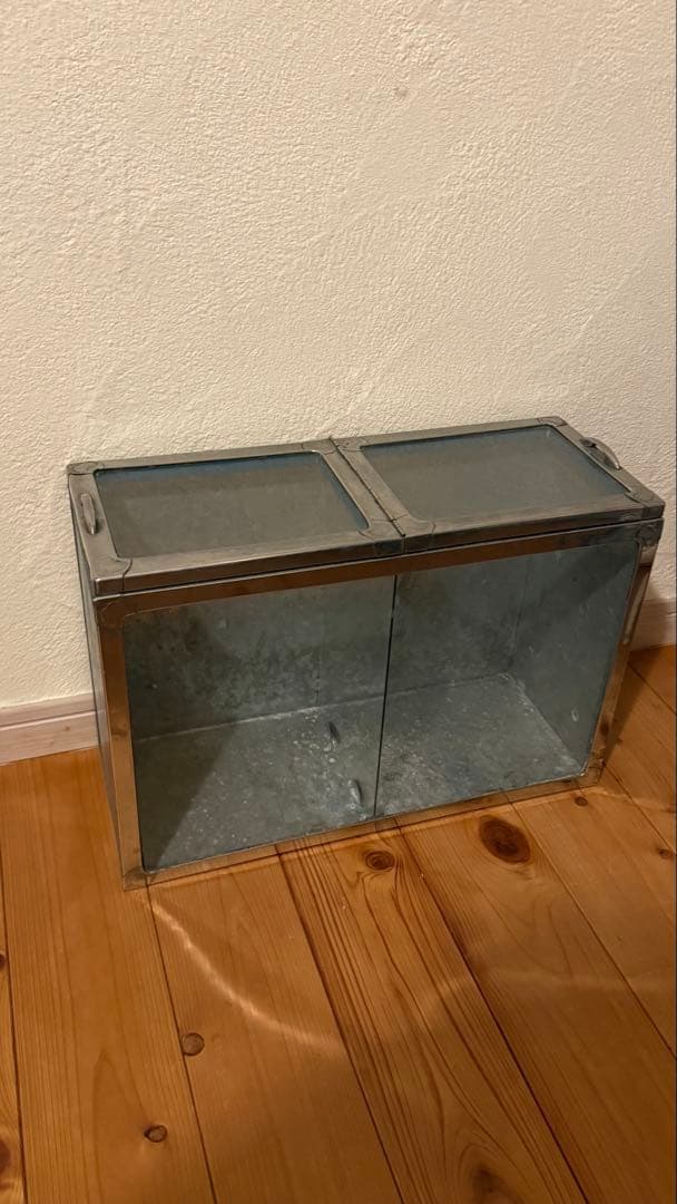 ヴィンテージ　ブリキ　駄菓子屋　ショーケース　ガラス 蓋付き