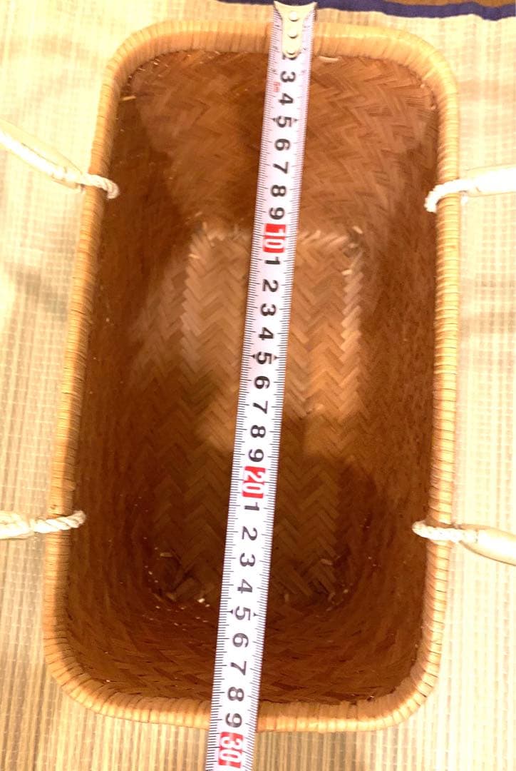 鳥越竹細工　市場かご●特選●貴重●取手部ビニール 岩手県産